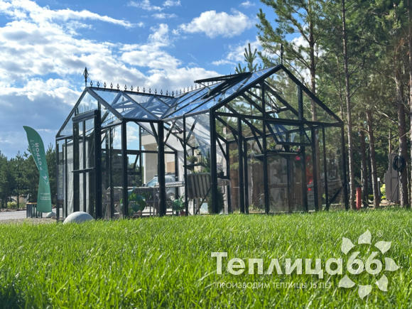 Теплица Рада Гарденикс PRO 120° с тамбуром, под стекло, ширина 3 м. (калькулятор)