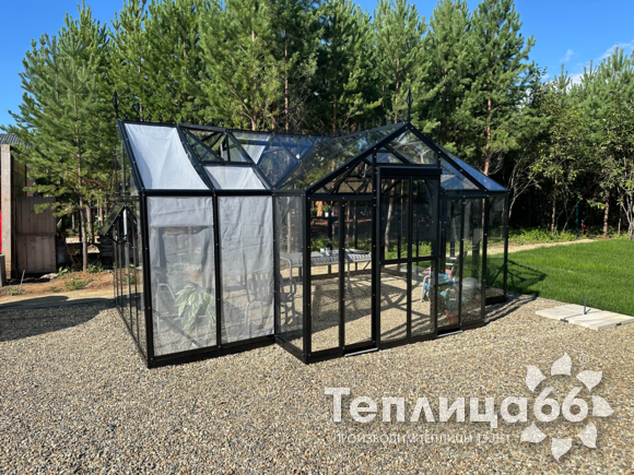 Теплица Рада Гарденикс PRO 120° с тамбуром, под стекло, ширина 3 м. (калькулятор)