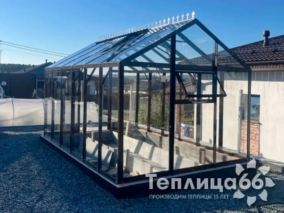 Теплица Рада Гарденикс 3 С под стекло, ширина 3,0 м. (калькулятор)